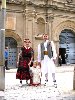 A typical Spanish holiday, people get dressed up in traditional Spanish garb, the wine flows freely and the food?s a-plenty.